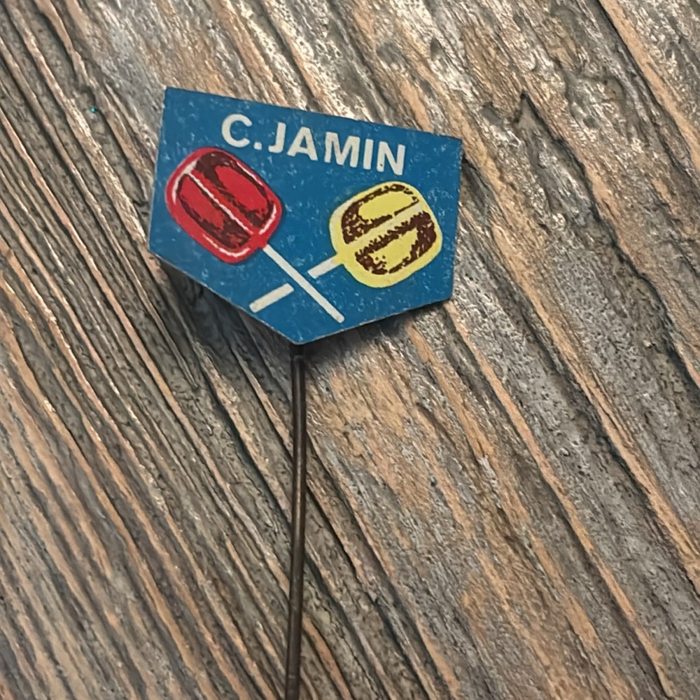 C. JAMIN Lollies Stick Pin/ Lapel / Hat Rotterdam Netherlands Holland Tin